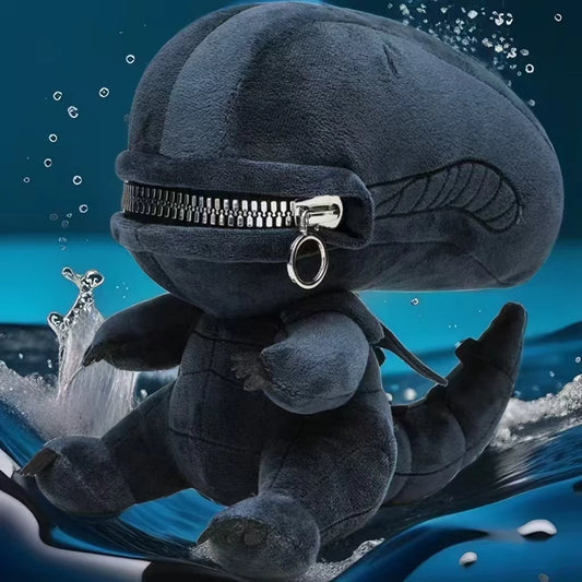 Alien Xenomorph Shaped Zipper Mouth Plush Soft Stuffed Animal Plush Cool Plush ToyGreat Gifts for Boys and Girls Room Decoration