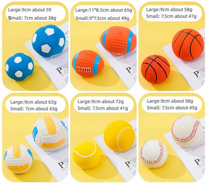 Pet Toys Olive Ball Squeaky Latex Dog Toy Ball S-L Soft Durable Interaction Smiling Face Rugby Dog Chewing Training Supplies