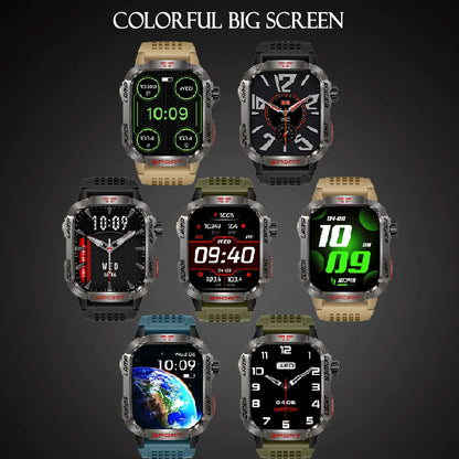 New Military GPS Smart Watch Men Flashlight Compass Waterproof 600mAh Battery Outdoor Sport Tracker Bluetooth Call Smartwatch