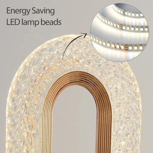 Touch Control 3D Crystal Track Night Light for Girls Room USB Bedside LED Ambient Table Lamp Home Decor Aesthetics