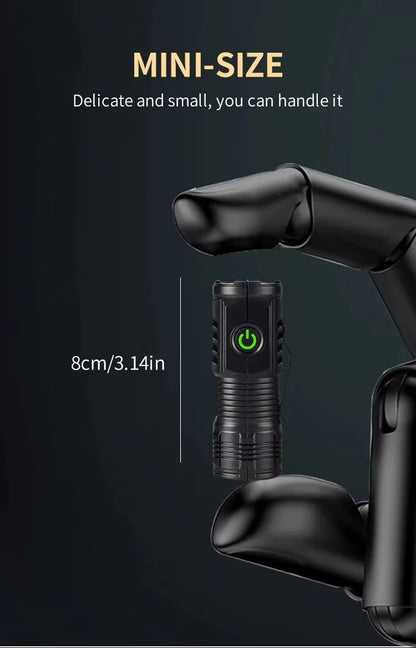 New Ultra Powerful Flashlight 3 Core LED Mini Tactical Flashlight USB Rechargeable High Power Torch With Magnet Hand Lamp