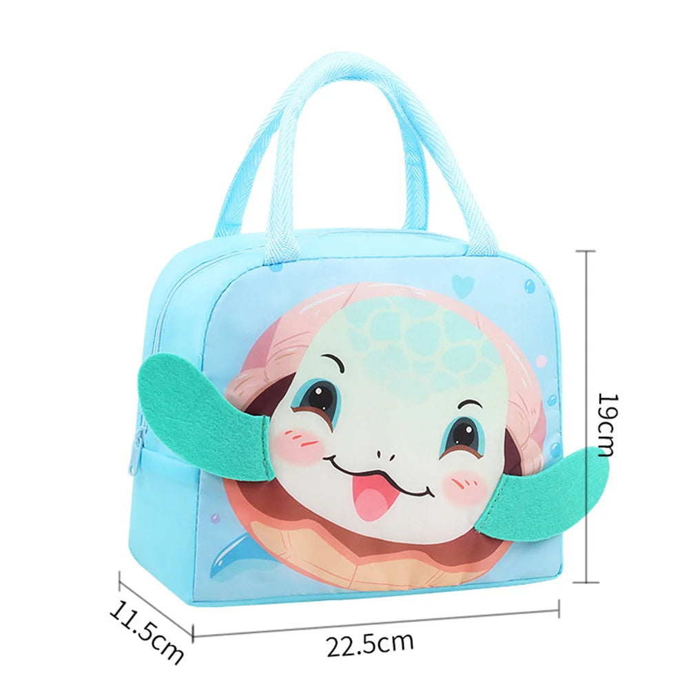 Cartoon Animals Children's Lunch Bag Portable Cartoon Handbag Thickened Insulation Fresh Refrigerated Bag Children's Bag