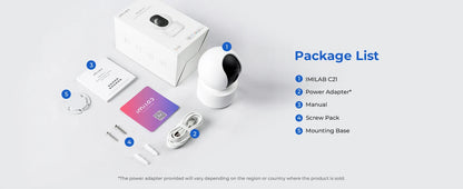 IMILAB-C21 IP Security Camera, 2.5K 360° Night Vision, Baby Monitor with App, 2-Way Audio, AI Detection, 2.4GHz WiFi