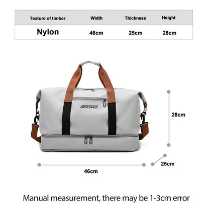 Large Capacity Gym Bag Portable Short Distance Travel Bag Sports Fitness Waterproof Handbag Luggage Storage Bag