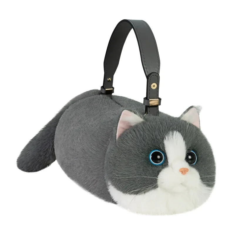 Shopping Coin Purse New Cute Popular Cat Small Bag Smooth Hand Feeling Not Easy To Lose Hair Net Red Chain Crossbody Bag