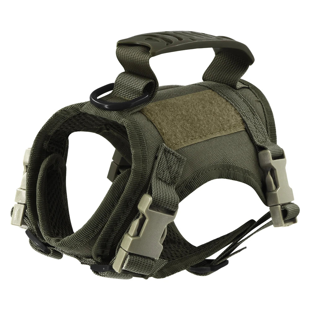 Tactical Dog Harness Small Breed Puppy Harness Cat Vest Adjustable For Military Service Dogs Accessories Training Working