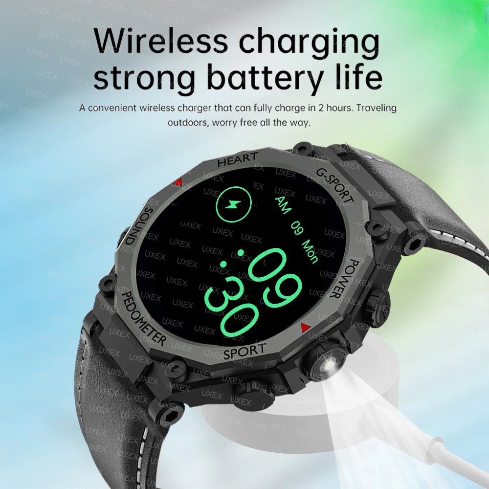 Outdoors Watches Men And Women 1.52”HD Bluetooth Call Health Tracking Alarm Clock Flashlight Sports Multifunction SmartWatches