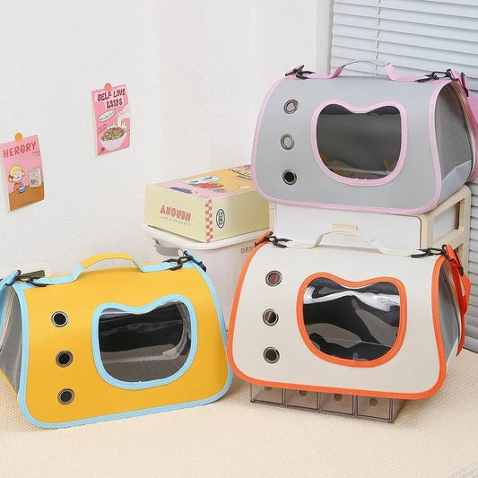 Pet Cat Bag Portable Dog Tote Bag Breathable Dog Backpack Carrier Small Dog Foldable Cat Carrier Large Space Travel TransportBag