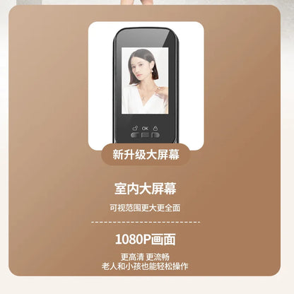 Facial Recognition Fingerprint Lock Home Anti-theft Door Visual Password Electronic Smart Door Lock Graffiti