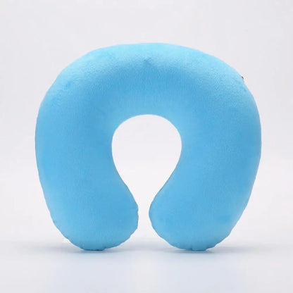 U-shaped Neck Pillow Inflatable Fatigue Relief Travel Pillow Flight Headrest Sleep U-shaped Cushion for Plane