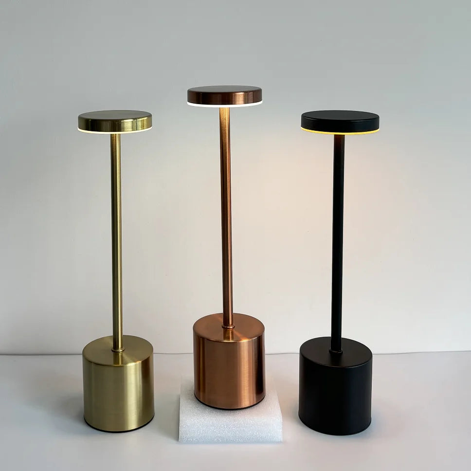 Simple Touch Led Table Light Rechargeable Desk Lamp 3 Color Bedside Creative Ambient Light Room Restaurant Bar Decor Night Light