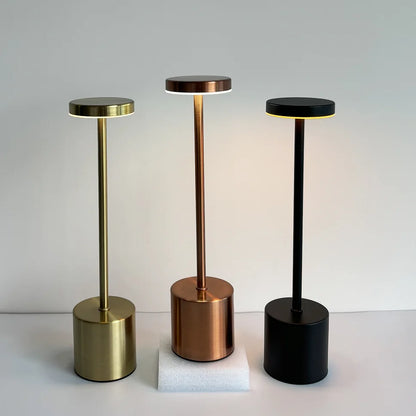 Simple Touch Led Table Light Rechargeable Desk Lamp 3 Color Bedside Creative Ambient Light Room Restaurant Bar Decor Night Light
