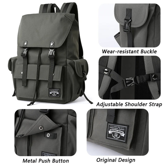 Fashion Waterproof Large Capacity Drawstring Backpack for Men Oxford Durable Travel College Student Laptop School Bag Bookbag