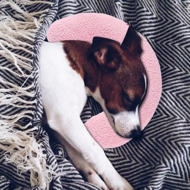 Pillows For Dogs Dog Pillow Soft Cushion Throw Pillow Half Donut Pet Calming Toy Puppy Pillow Embroidery Pattern Dog Bed Pillow