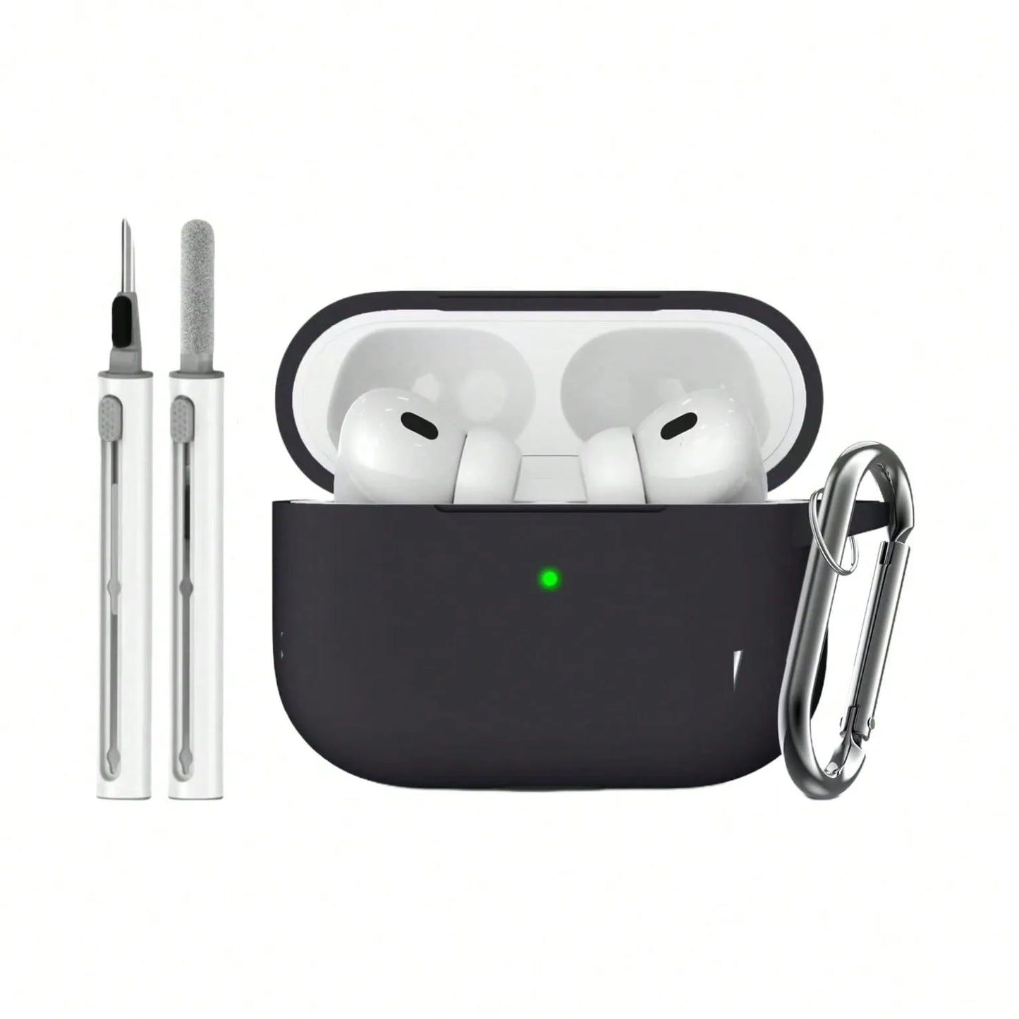Earphone Case for AirPods Pro2 Cover with Cleaner Kit Soft Silicone Protective with Hook Wirless Headphones Cover