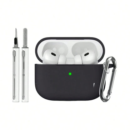 Earphone Case for AirPods Pro2 Cover with Cleaner Kit Soft Silicone Protective with Hook Wirless Headphones Cover