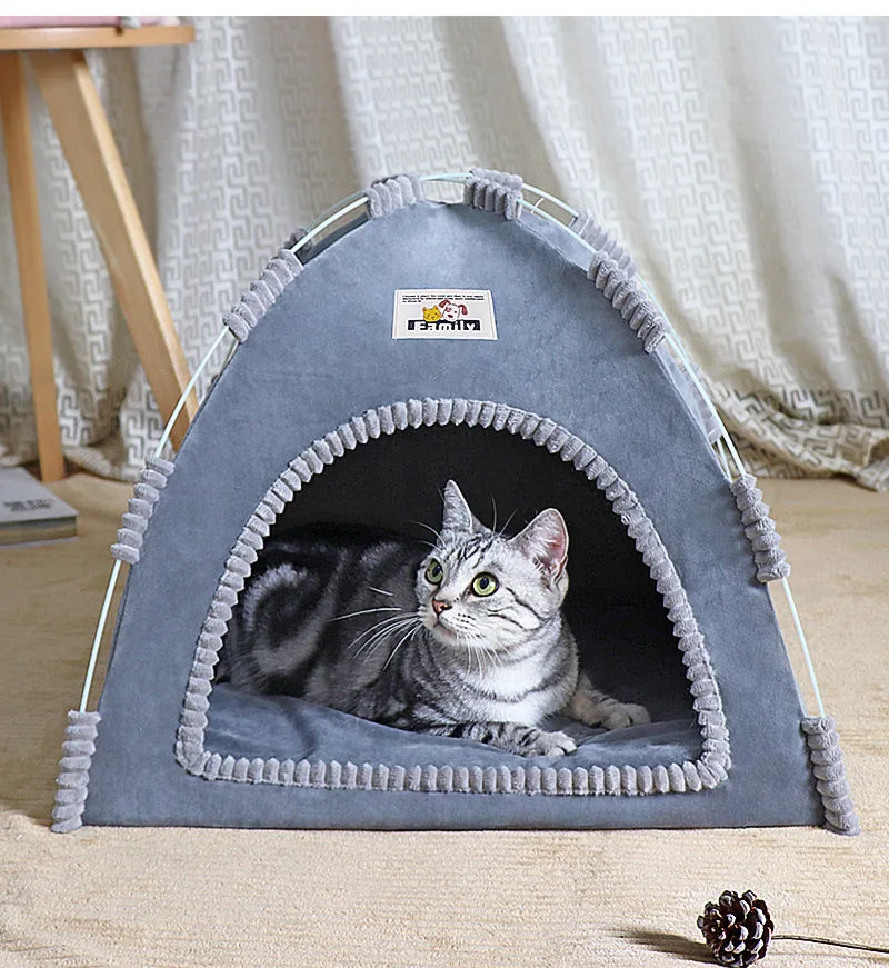 Foldable Cat House Pet Tent Four Seasons Universal Cat and Dog Pet Nest Summer Cool Mat Outdoor Portable Foldable Breathable