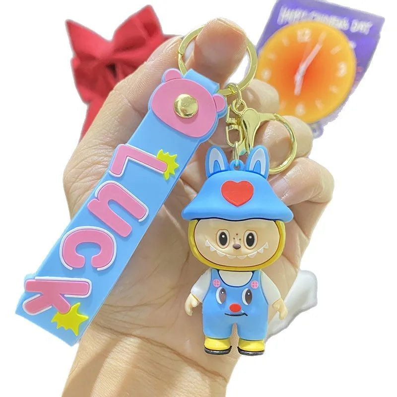 Cartoon Labb keychain, ladies' cute phone/wallet jewelry, kawaii gifts for fans and girlfriends, rabbit jewelry