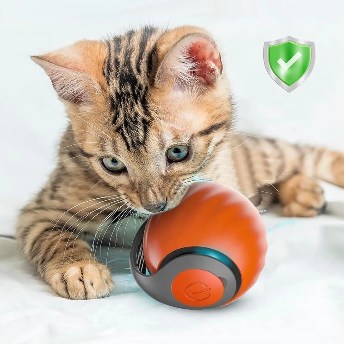 Cat Interactive Ball Toys Automatic Rolling Ball Faux Tail Rechargeable Smart Pet Electric Toy Dog Cat Training Imitate Mouse