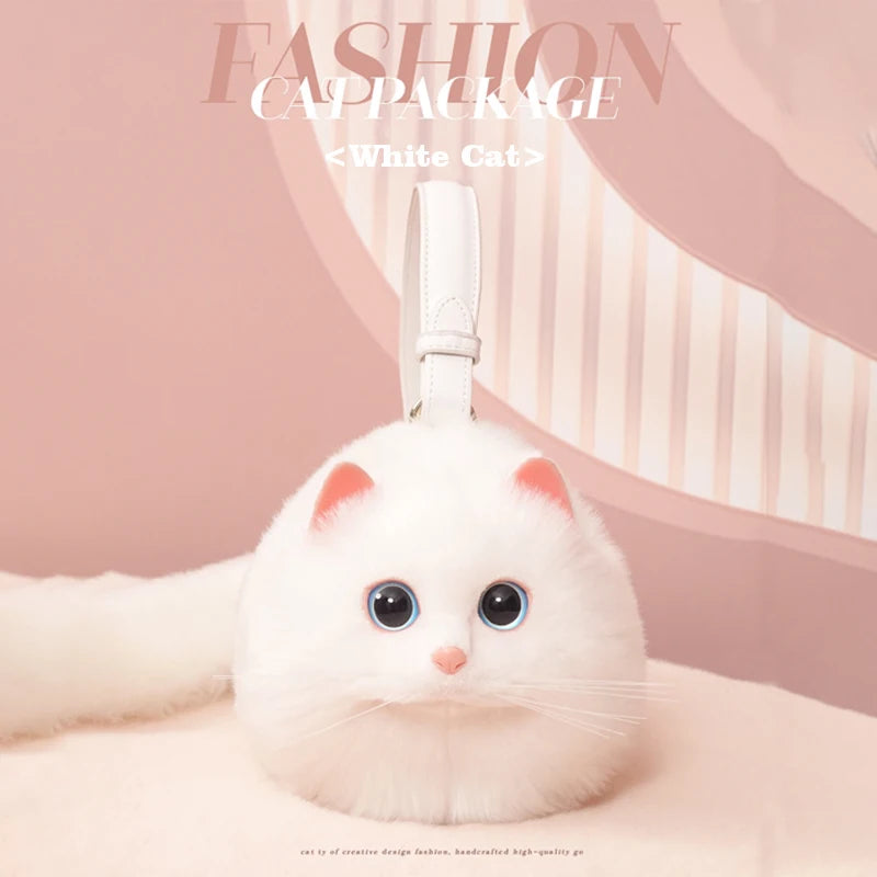Design Patent Women Shoulder Female Cat Bag Shoppers Simple Fashion Zipper Handbags Shoulder Large Capacity Tote  Clutch Bags