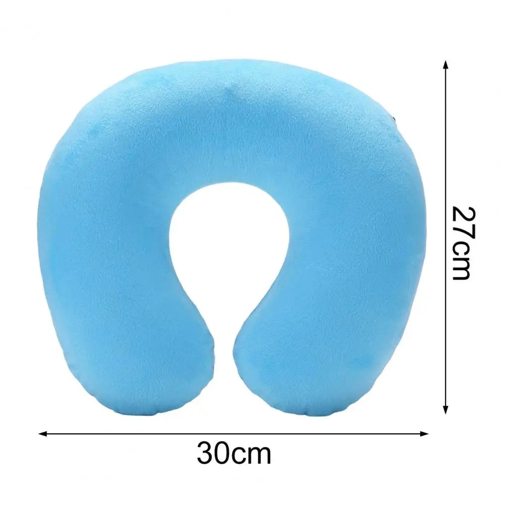 U-shaped Neck Pillow Inflatable Fatigue Relief Travel Pillow Flight Headrest Sleep U-shaped Cushion for Plane