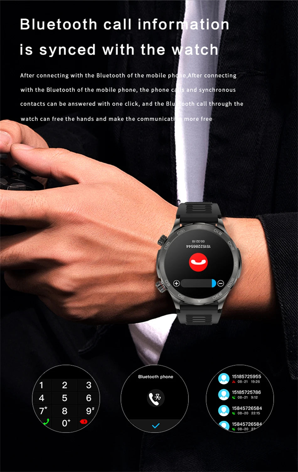 2025 New GPS Bluetooth Call Smart Watch Men AMOLED HD Screen Heart Rate NFC IP68 Waterproof Sports Smart Watch For Android iOS