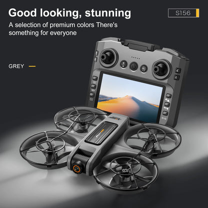 S156 RC Crossing Drone Aerial Vehicle With HD Display Screen Four Axis Brushless Optical Flow Remote Control Aircraft Large Size