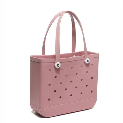 EVA Beach Jelly Bag Rubber Waterproof Shoulder Handbag Large Capacity Portable Travel Handbag Summer Pool Fashion Women Tote Bag
