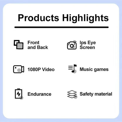 Kids Toys Camera HD 2.0 Inch Screen Cartoon Parrot Case 32GB Card Video Photo Child Birthday Festival Gifts Digital Camera Toys