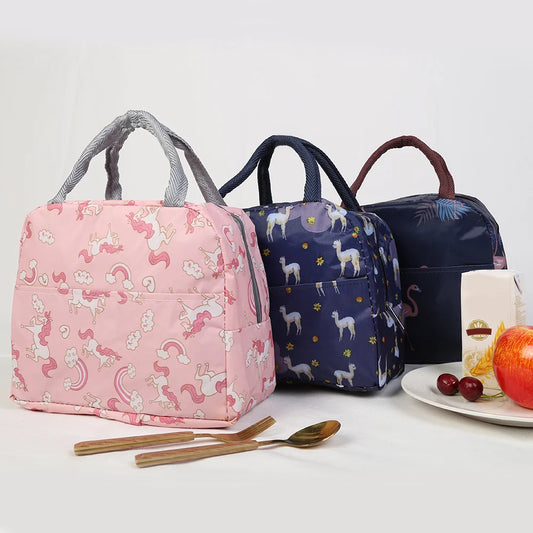 Lunch Box Thermal Insulation Lunch Bag Multifunctional Kid School Lunch Bags Picnic Food Pouch