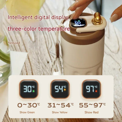 450ML Coffee Cup LED Temperature Stainless Steel Thermo Water Bottle  Display Keep Cold and Heat Thermal Mug Travel Vacuum Flask