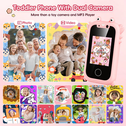 Kids Smart Phone Toys for Boys Girls Christmas Gifts Touchscreen Toddler Learning Cell Toy Phone with Camera Game Music Player
