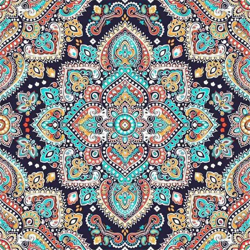 Mandala Flower DIY Cross Stitch Embroidery 11CT Kits Craft Needlework Set Cotton Thread Printed Canvas Home Decoration     Sale