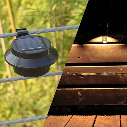 3LED Solar Power Gutter Light Waterproof Wall Lamp White Warm Fence Night Light for Garden Pathway Campin Deco LED Light Fixture