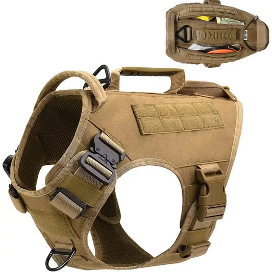 Professional Pet Harness Nylon No Pull Tactical Dog Harness For Heavy Duty Large Dog