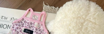 Spring Summer 2025 New Pet Clothes Spice Girls Wind Suspenders Leopard-Print Kitty Ice Silk And Cool Fabrics Cats Dogs Wear Them
