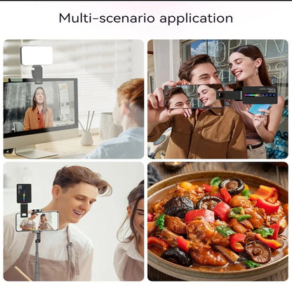 MEUYAG RGB Mini LED Video Camera Full Color Dimmable Fill Light Live Vlog Photography Photo Studio Lamp for Smartphone Selfie