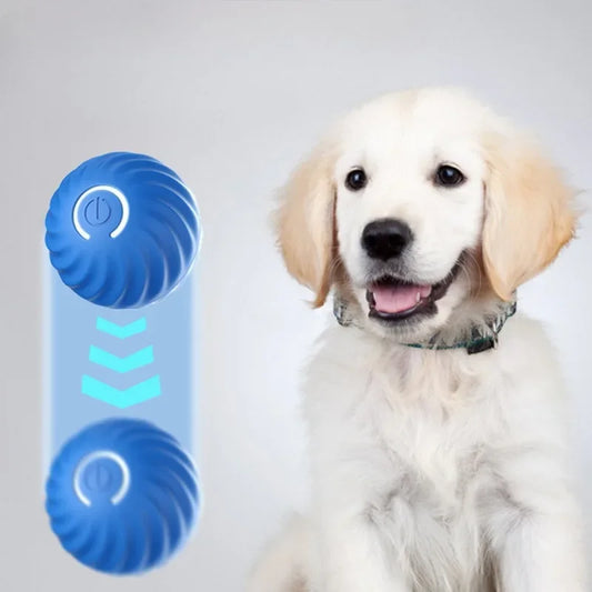 DOG Toy Ball Automatic Moving Dog Toy Ball Smart USB Jumping Rotating Interactive Dog Chew Toy Ball for Puppy Ball Toy