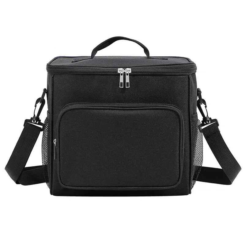 Portable lunch bag food thermal box durable waterproof office cooler lunchbox with adjustable shoulder strap insulated case. ZMT
