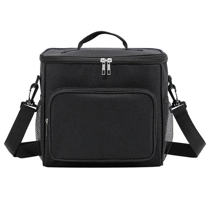 Portable lunch bag food thermal box durable waterproof office cooler lunchbox with adjustable shoulder strap insulated case. ZMT