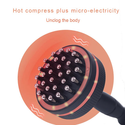 Eletric Guahsa Massager Meridian Massage Brush Lymphatic Drainage Machine Heating Microcurrent Body Back Massager Anti Cellulite