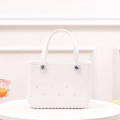 Waterproof Summer Storage Basket Mini Kid Beach Bogg Bag Women Shopping Bag Picnic Rubber Jelly Tote Bogg Bag Kid Purses