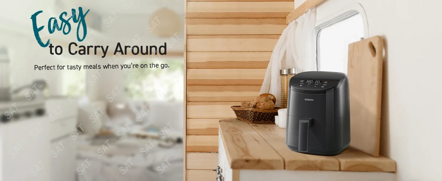 t Mini Air Fryer 2.1 Qt, 4-in-1 Small Airfryer, Roast, Reheat, Low-noise, Nonstick and Dishwasher Safe Basket, 30 In-App Recipes
