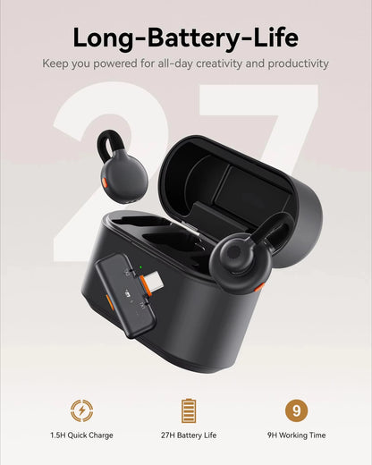 Lark M2S Wireless Lavalier Microphone with USB-C Plug  Titanium Clip, Plug-and-Play Noise Cancelling