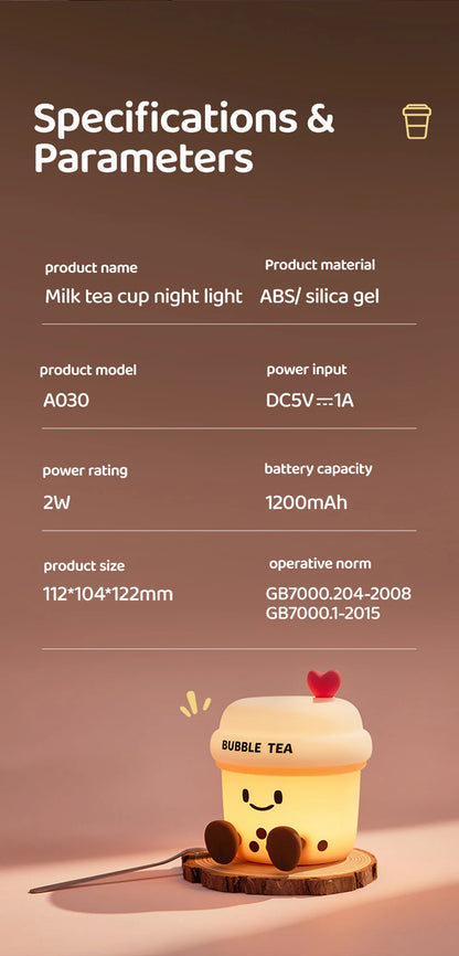 Cute Silicone Night Light Dimmable Nursery Sleeping Lamp Touch Control Nightlights USB Rechargeable Table Lamp For Baby Child