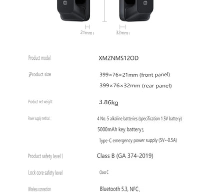2025 Xiaomi Smart Door Lock 2 Cat Eye Visual Screen Fingerprint Bluetooth NFC Unlock For MiHome Push-pull Lock With Camera