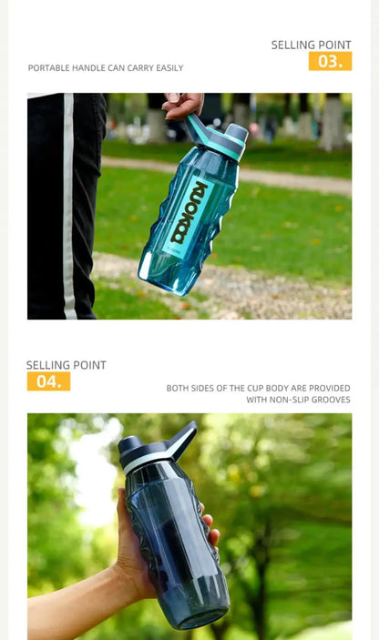 1/1.5L Leak Proof Water Cup Environmentally Plastic Water Bottles Sports Bottle Large Capacity Travel Water Bottle Flip