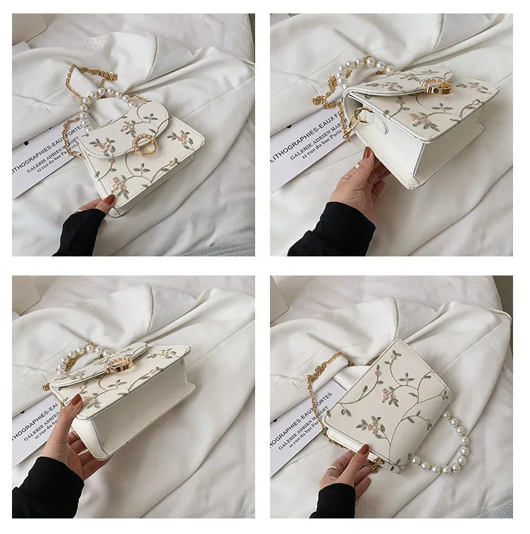 NEWEST Shell Beads Bags Fashion Sweet Bag Women's Handbags Lace Wedding Chic Lady Chain Women Shoulder Crossbody Bag