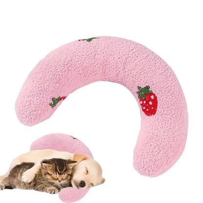 Pillows For Dogs Dog Pillow Soft Cushion Throw Pillow Half Donut Pet Calming Toy Puppy Pillow Embroidery Pattern Dog Bed Pillow