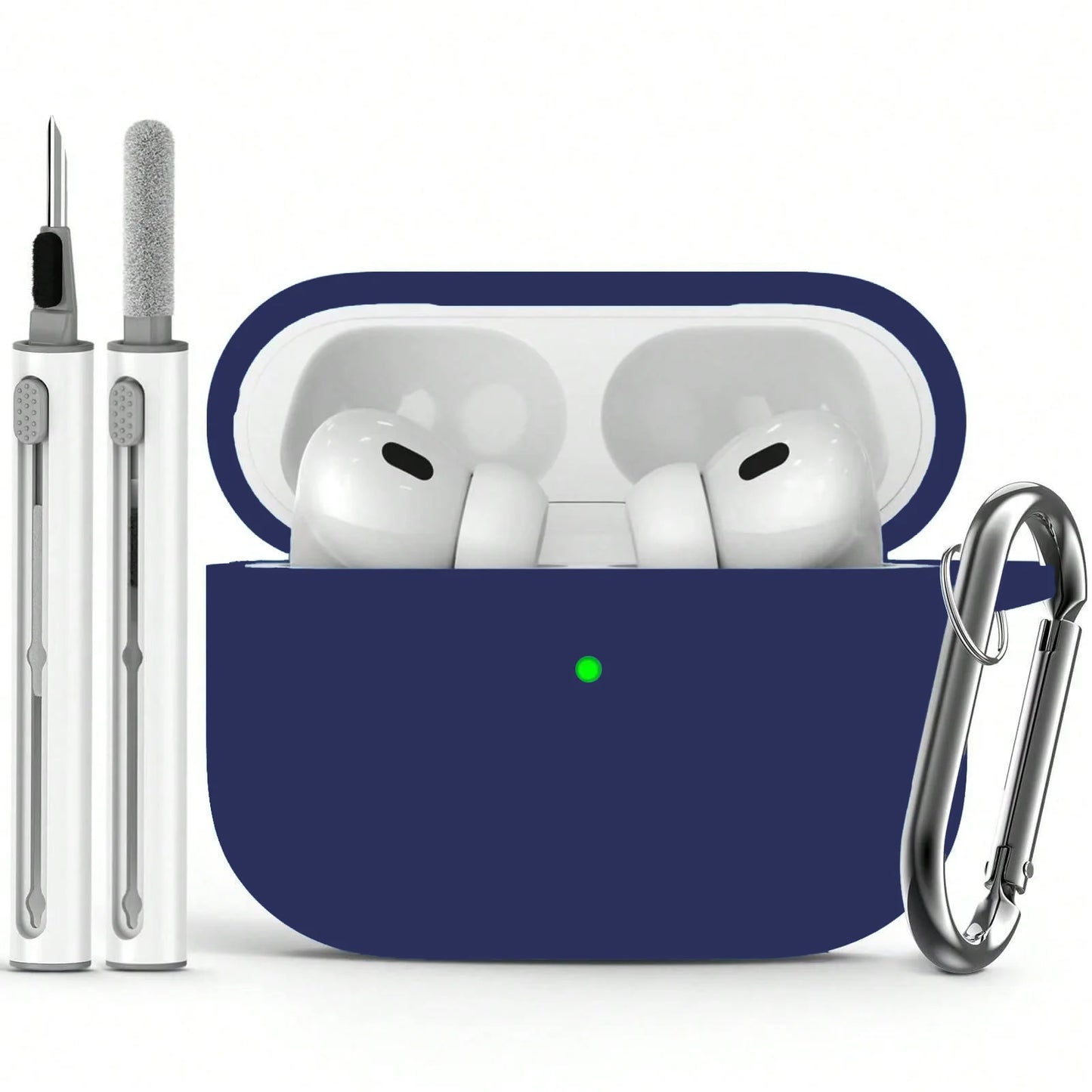 Earphone Case for AirPods Pro2 Cover with Cleaner Kit Soft Silicone Protective with Hook Wirless Headphones Cover